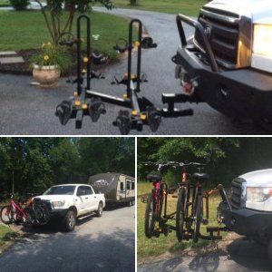 Truck front bike rack