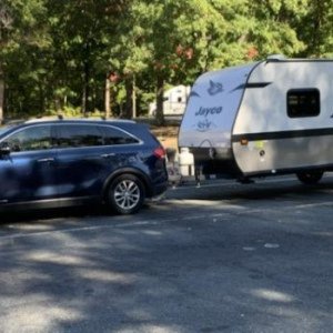 2017 Kia Sorento v6 towing our Jayco 195bh