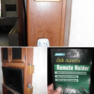 Camco RV Oak Accents remote holder