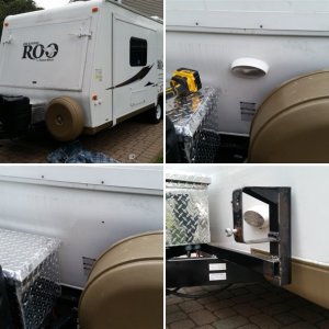 ROO FRONT battery box and spare mount