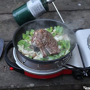 Rack of lamb camping style