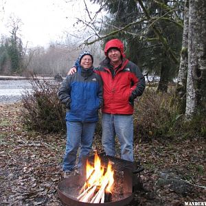 Nice and warm around the campfire.