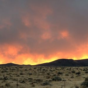 Sunset along US 95 north of Winnemucca