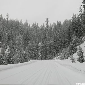 Driving to Crater Lake.