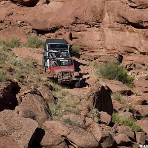 Rock hopping on Kane Creek Road