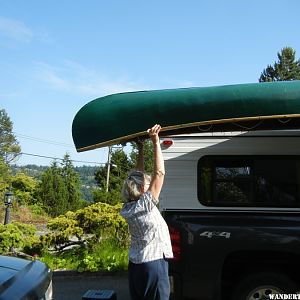 Placing Canoe on Rear Rack