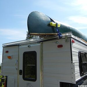 Canoe tied down