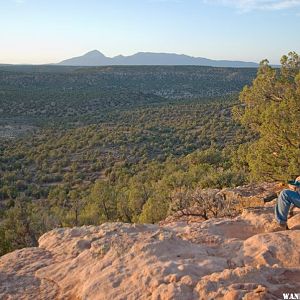 Sunrise, Sleeping Ute Mountain in Distance