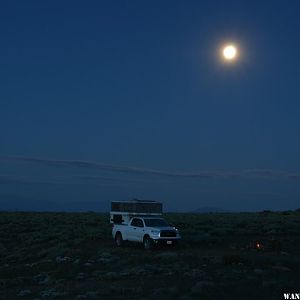 Summer solstice moonrise