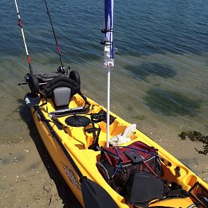 Hobie Oasis Tandam Mirage  -- fish on