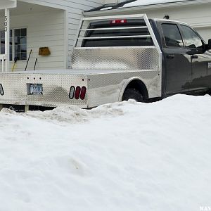 Flatbed In snow