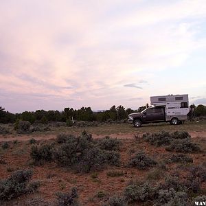 Sunset at camp Grand Staircase