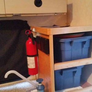 Shelf unit,  cup holders, water container