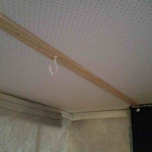 Coat hook in ceiling