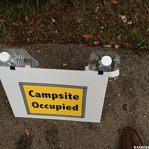 campsite occupied sign