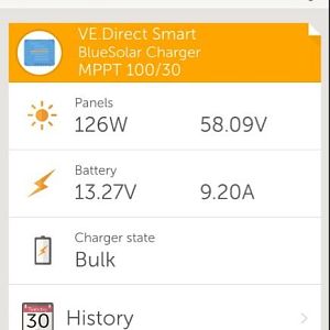 Live data readout from Bluetooth/App