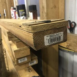 2x4 with 1/2 inch plywood cap/truck bed camper support