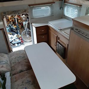 Inside of the new camper