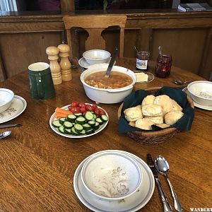 biscuits & Ham/Bean soup