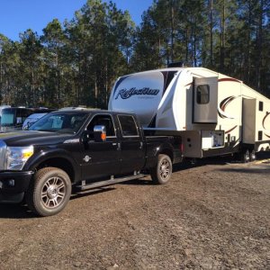 Setting up for first camp at storage