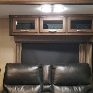 Upgraded overhead recliner light to a dimmable LED light.