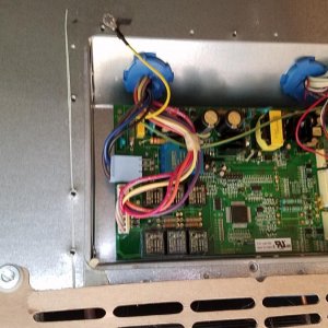 control board on rear of GE fridge