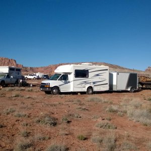 Group boondocking and riding near Moab, UT