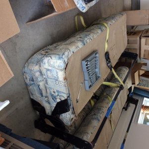 removing jack knife sofas for re-upholstering