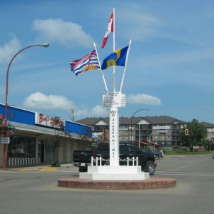 mile "0" Dawson Creek.