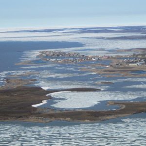 Tuktoyaktuk and the Beaufort Sea.  June 21 2013. They are building a road from Tuk to Inuvik , when it will be finished no one knows .