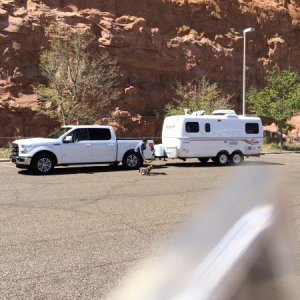 Parked at Glen Canyon Dam, Page AZ