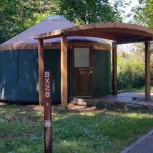 Harris State Park Yurts (although, these yurts were at all the parks we went to)