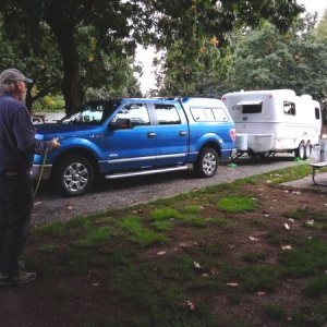 Lynden WA KOA. Level, pull-through site. Good place for our first night. 9/25/2015