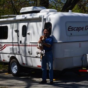 I and my beagle with the Escape 17B 2015.