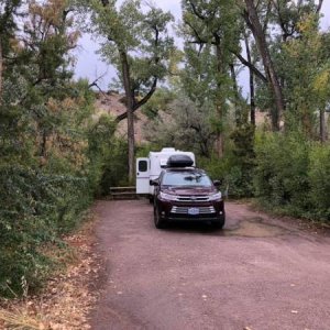 COJO CALIENTE -- after the TRAIL RIDGE ROAD- out of sequence. -- heavy heavy rain about 50 miles north of Santa Fe caused us to accidentally tap into 