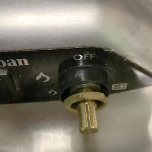 Cooktop valve loose right side