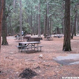 Crowded campsites.