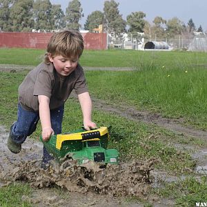 Nice mud puddle behind All Terrain Camper shop