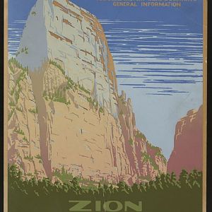 Zion National Park - Work Projects Administration Poster 1938