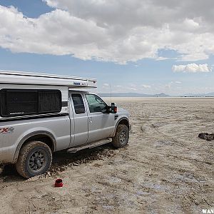 Don't drive on the wet playa!