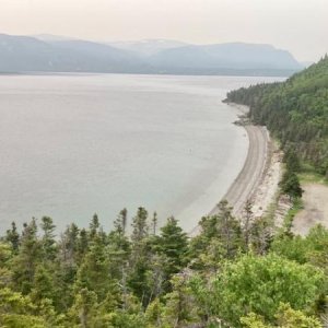 The park is right on the ocean. View hiking the Captain Cook Trail