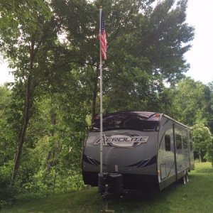 20' collapsable flagpole.