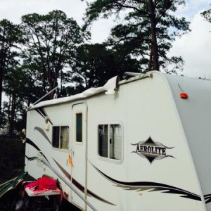 First trip in camper.  Blessed to survive@Cherrystone Campground on the eastern shore of VA.  Thursday morning tornado....all we lost was the awning. 