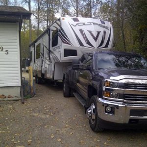 hooked up in driveway