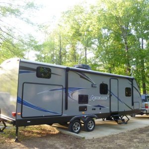 Camping with nature in our 250KBHS.
3 rear bunks and king bed.