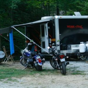 Camping at Tumbling Waters Campground.