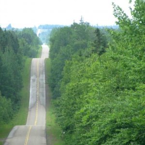 The road to the ferry in P.E.I.