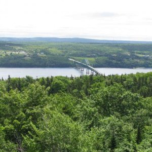 The same bridge looking down at Seal Island K.O.A.