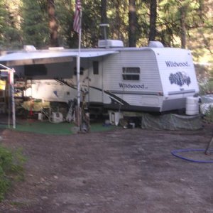 Our camp on the middle fork of the Bosie River early summer