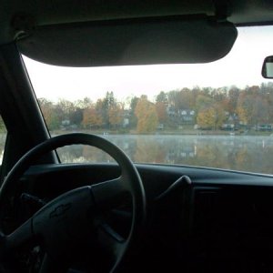 Guilford Lake, Lisbon, Ohio View from our cab in the morning. Oct 2010